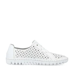 Rieker Women'S Laced Shoes Pearl White