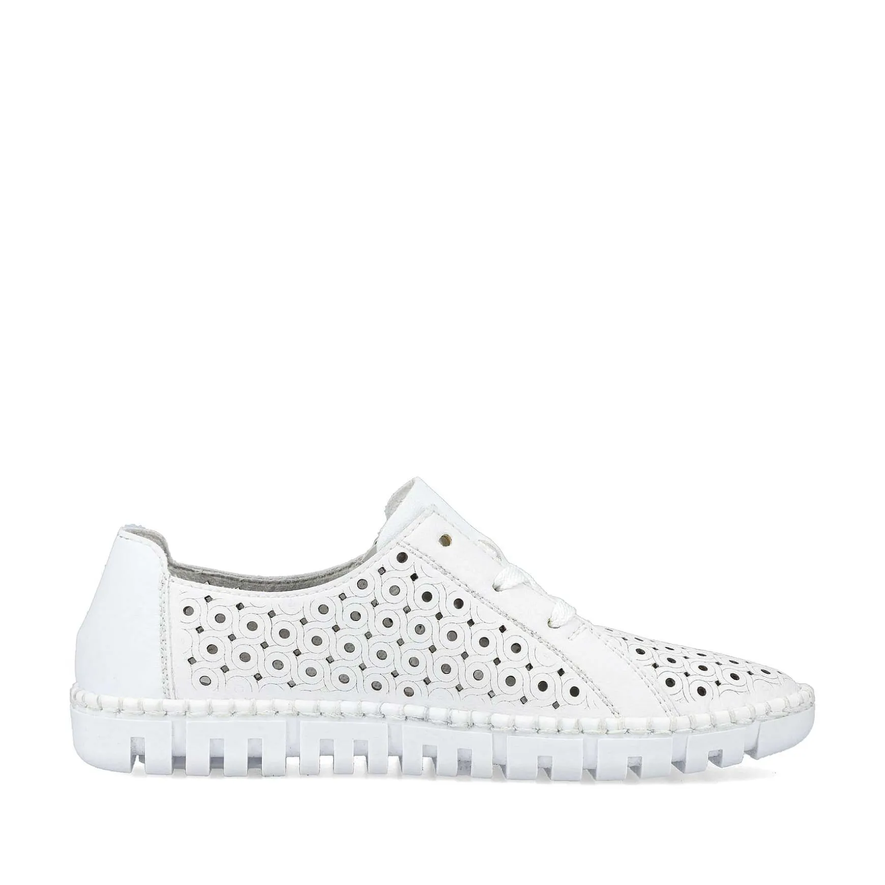 Rieker Women'S Laced Shoes Pearl White