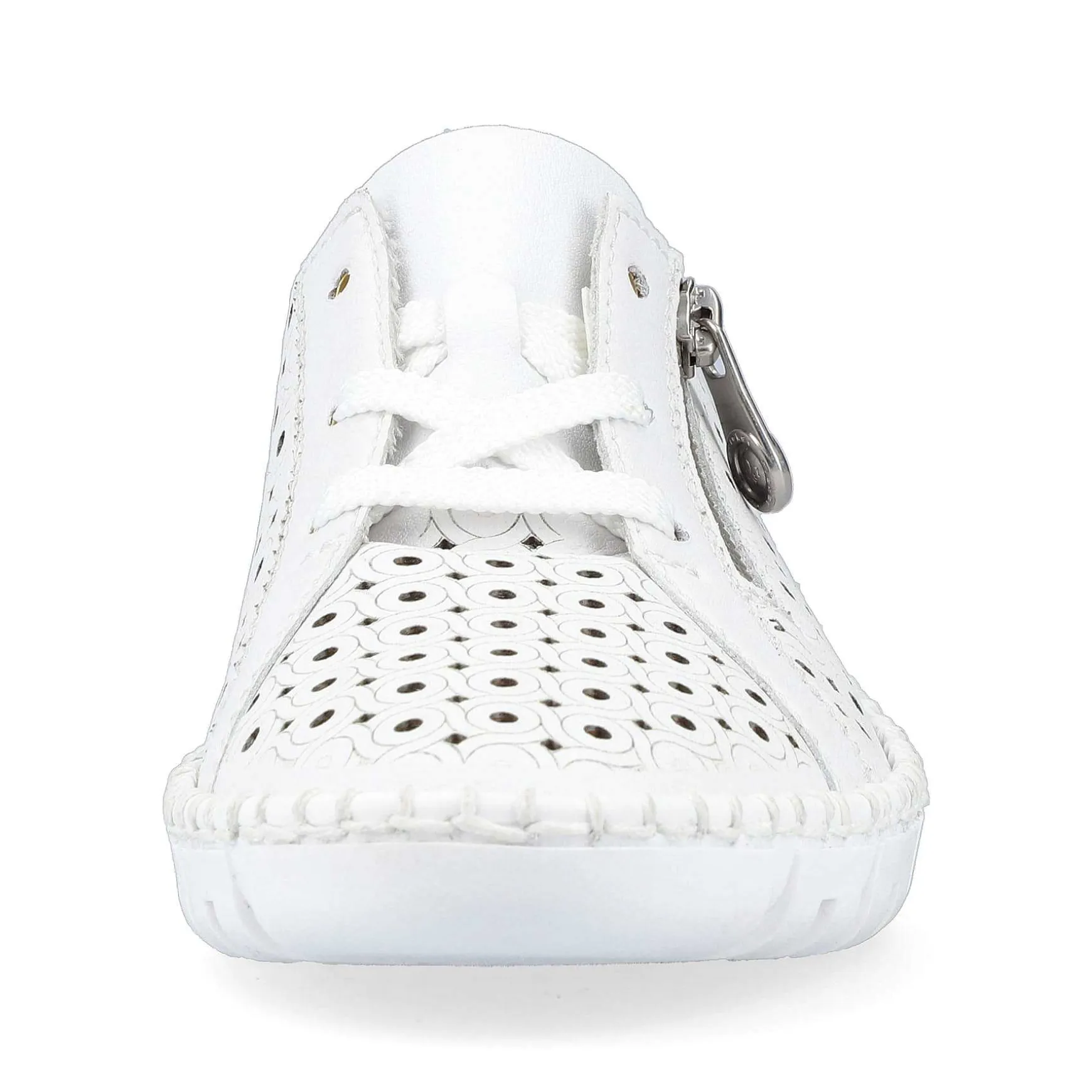 Rieker Women'S Laced Shoes Pearl White