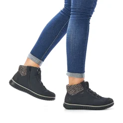 Rieker Women'S Lace-Up Shoes Ocean Blue