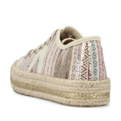 Rieker Women'S Lace-Up Shoes Light Beige