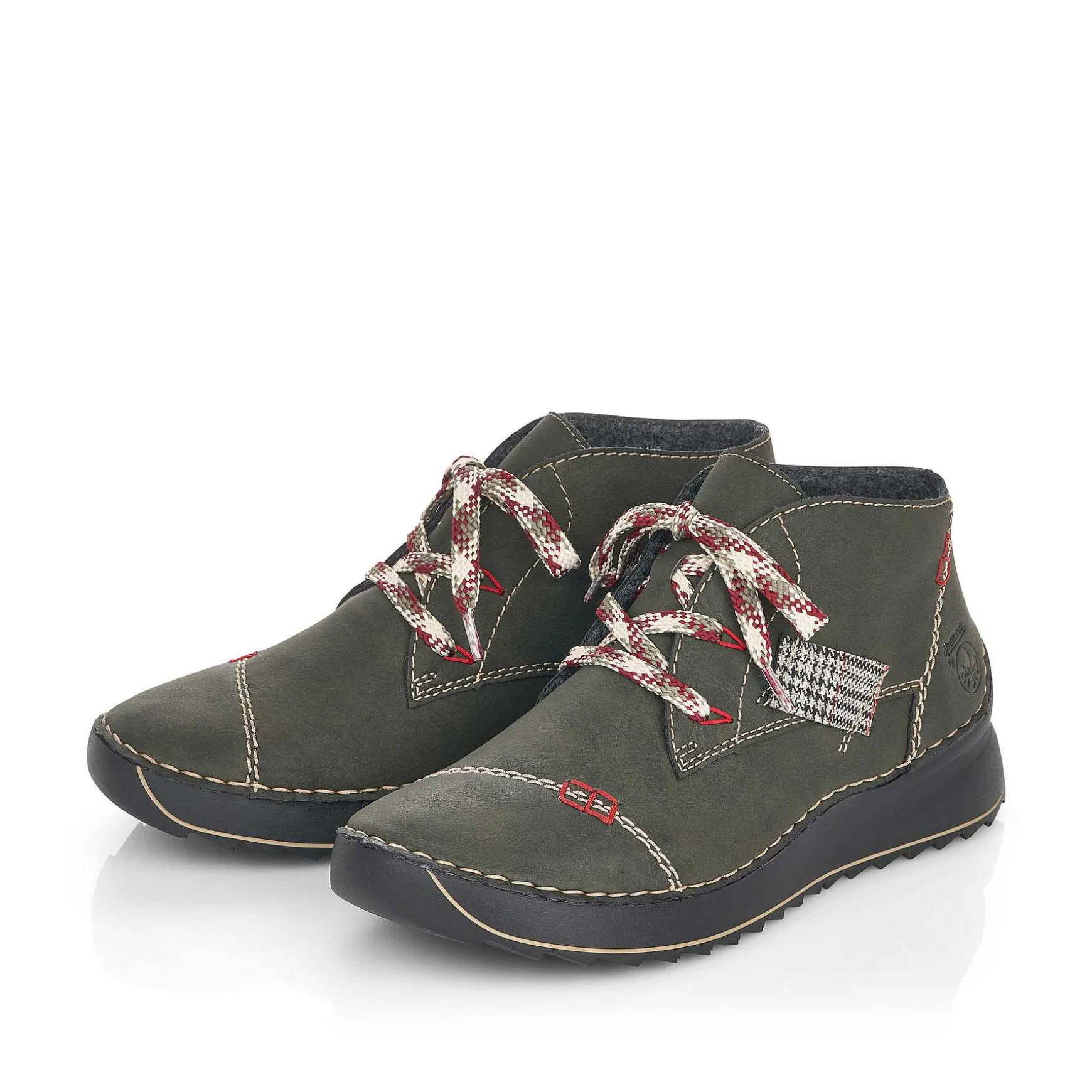 Rieker Women'S Lace-Up Shoes Khaki Green