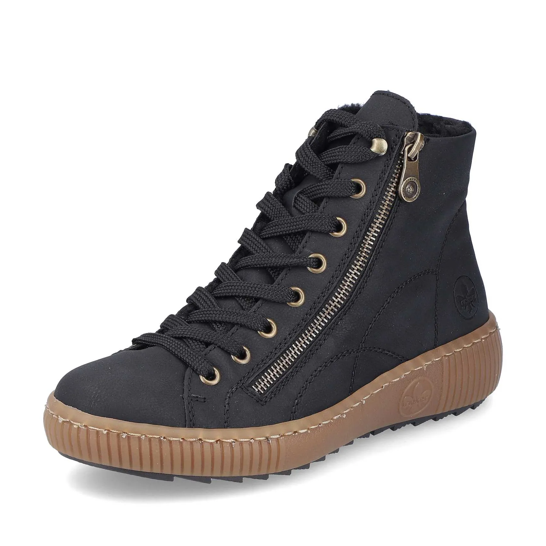 Rieker Women'S Lace-Up Shoes Asphalt Black