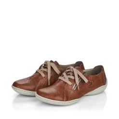 Rieker Women'S Lace-Up Shoes Chestnut Brown