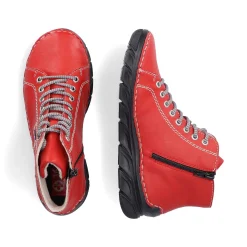 Rieker Women'S Lace-Up Shoes Fire Red