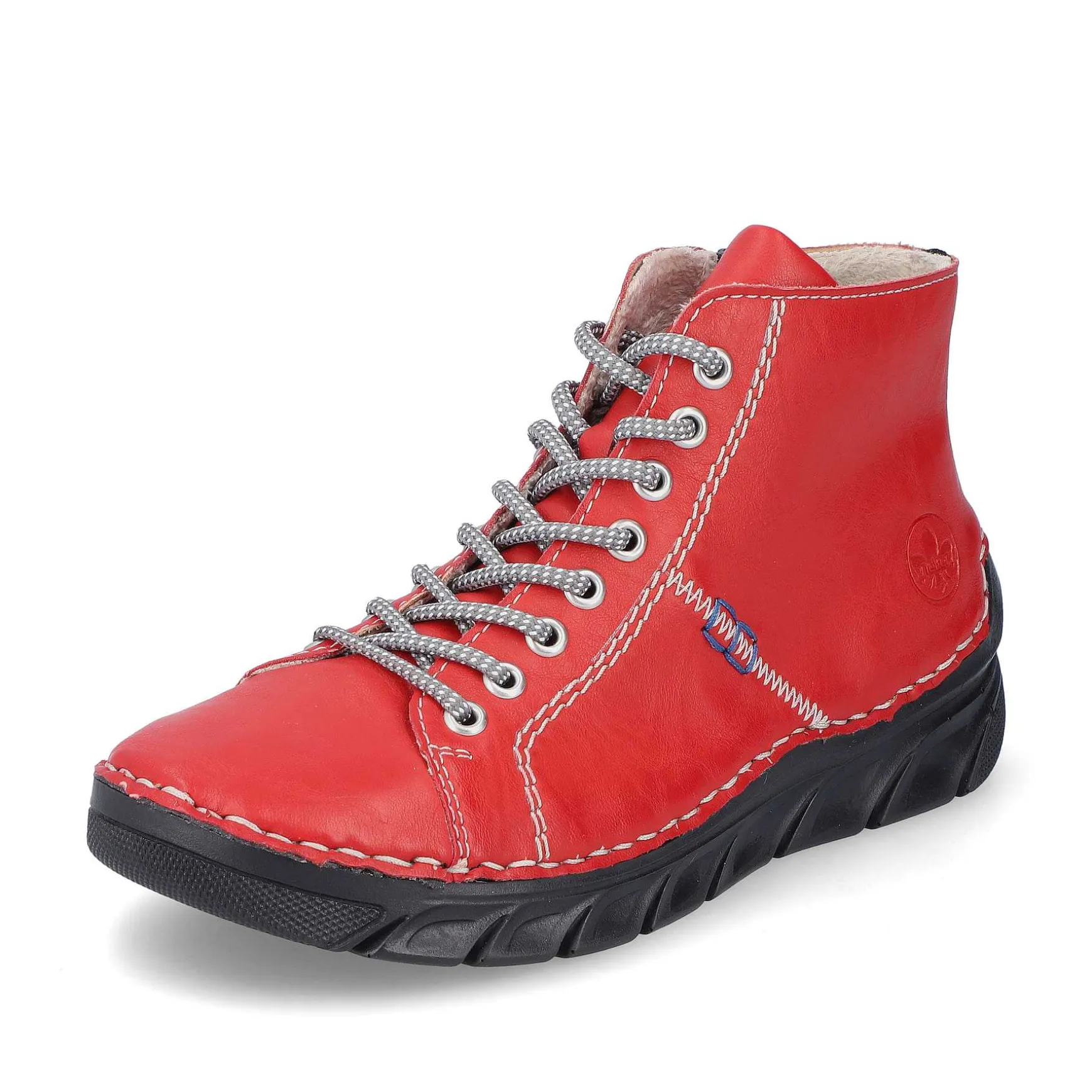 Rieker Women'S Lace-Up Shoes Fire Red