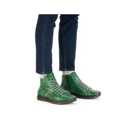 Rieker Women'S Lace-Up Shoes Emerald Green