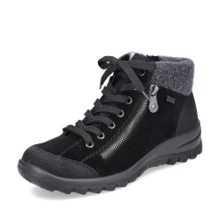 Rieker Women'S Lace-Up Shoes Graphite Black