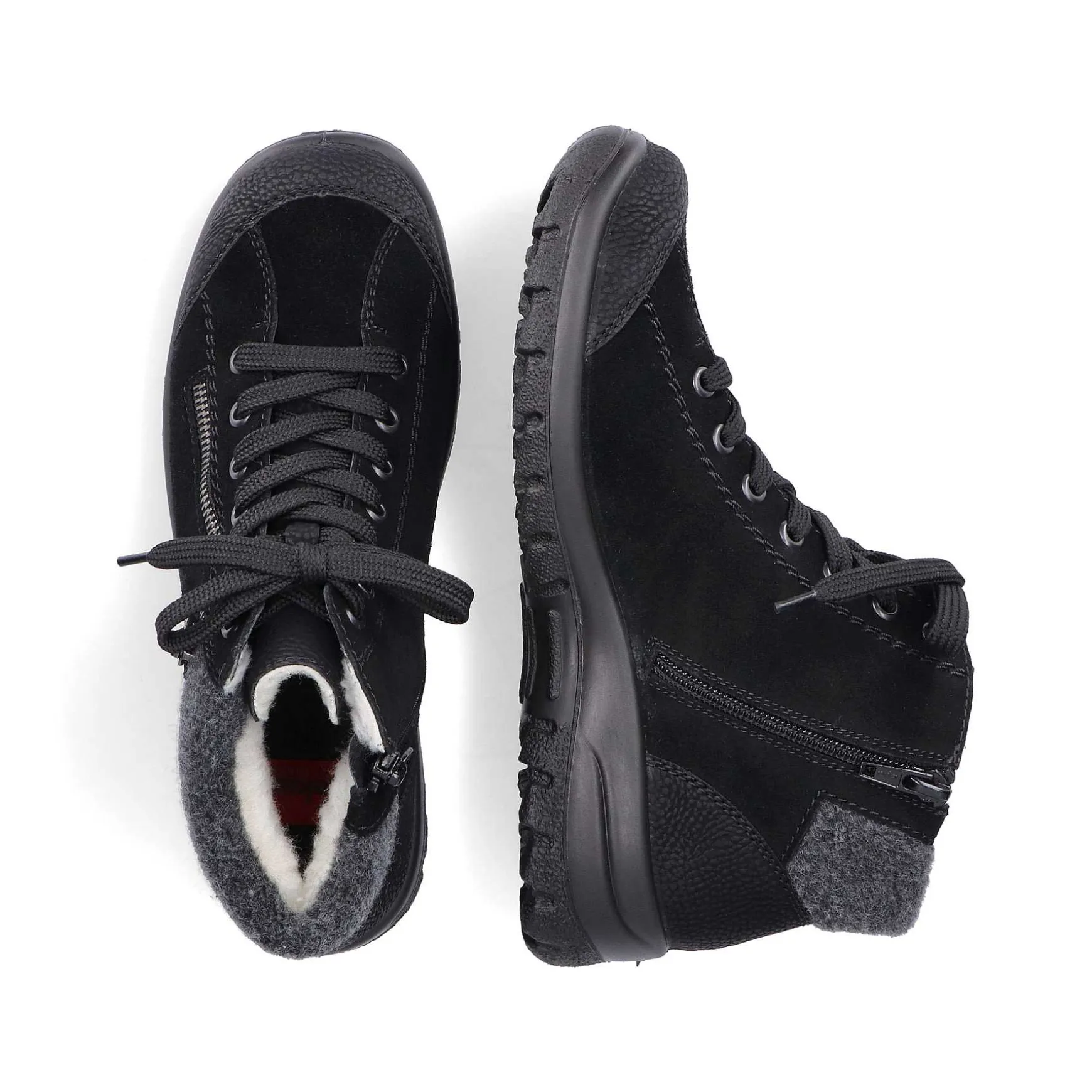 Rieker Women'S Lace-Up Shoes Graphite Black