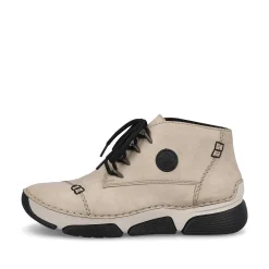 Rieker Women'S Lace-Up Shoes Cream Beige