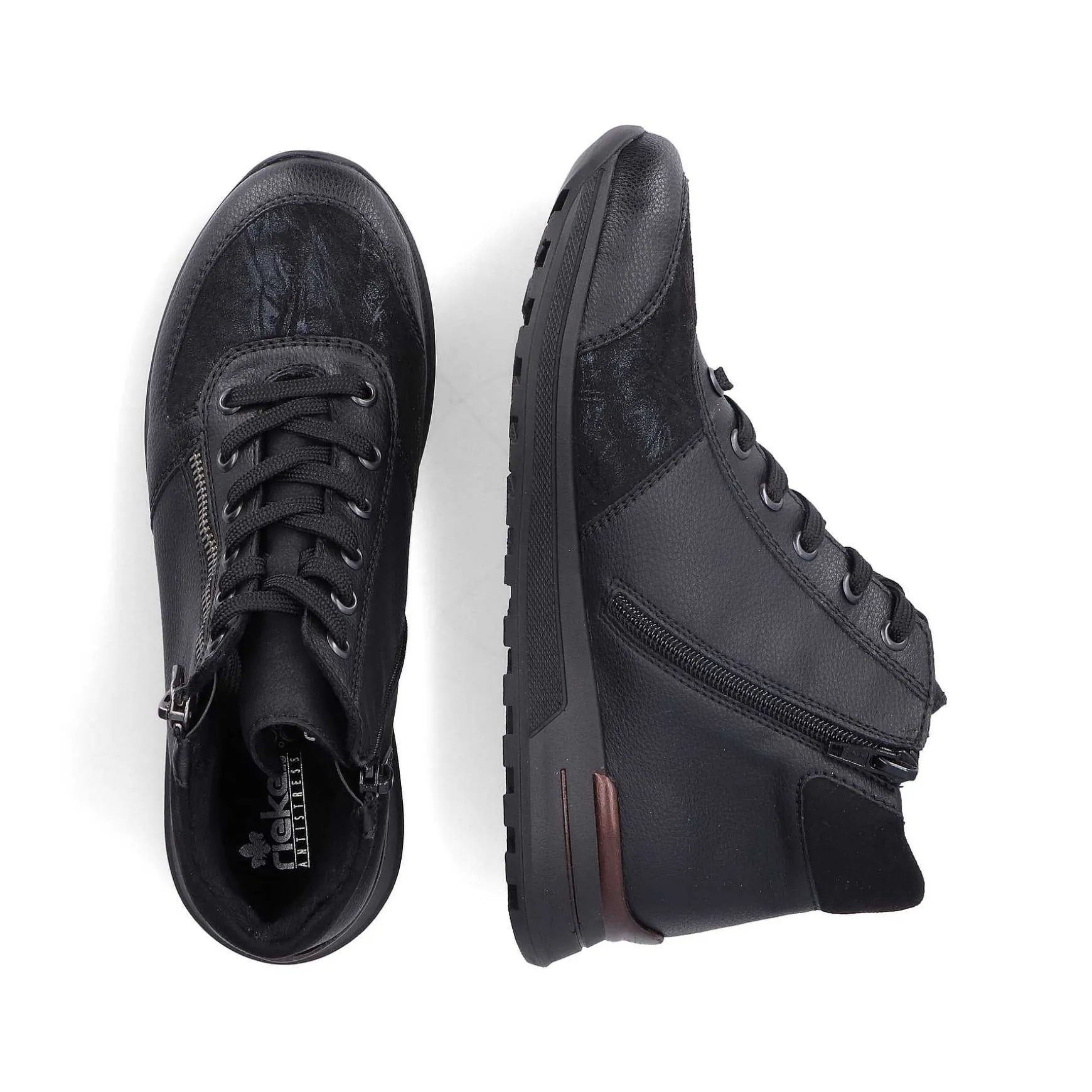 Rieker Women'S Lace-Up Shoes Deep Black