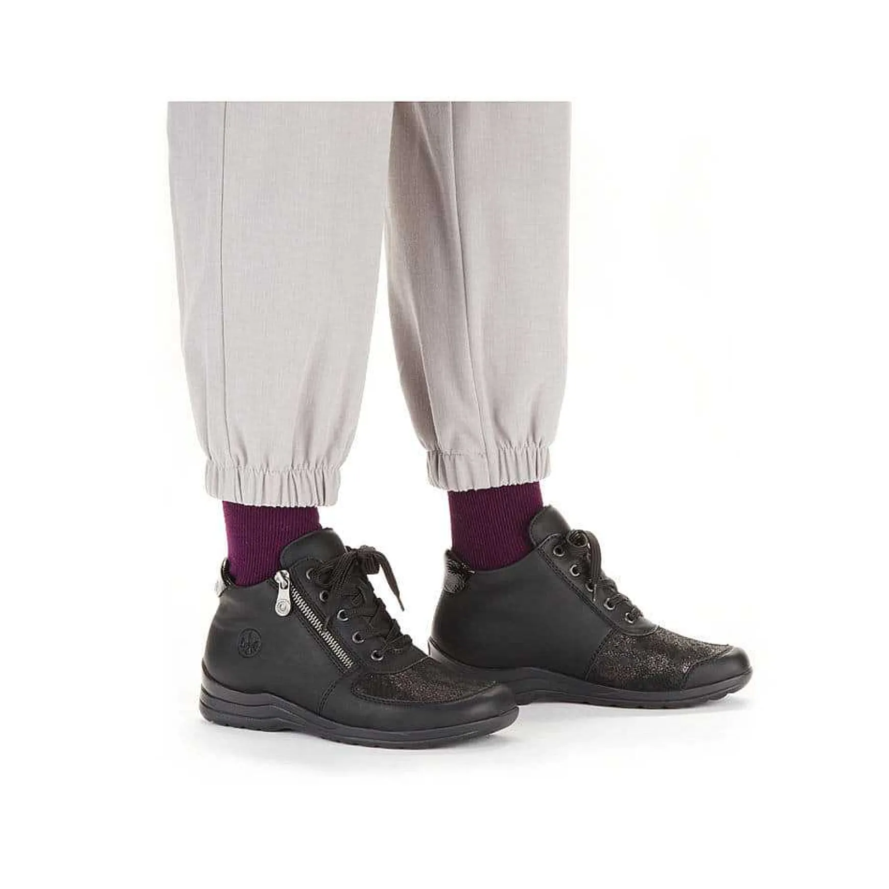 Rieker Women'S Lace-Up Shoes Deep Black