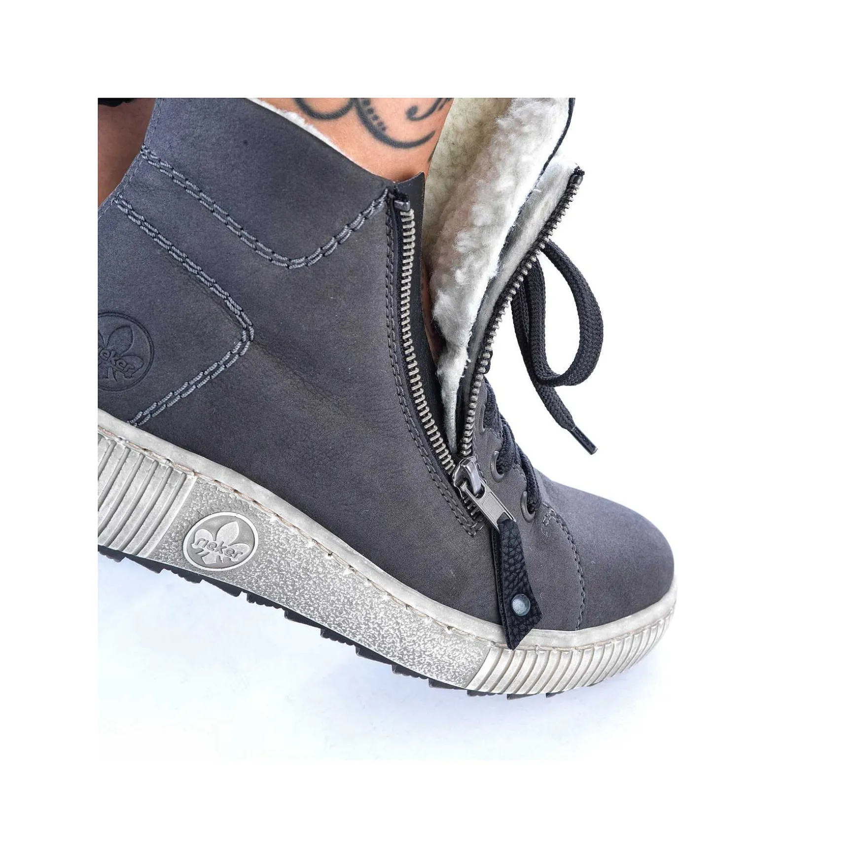 Rieker Women'S Lace-Up Shoes Anthracite