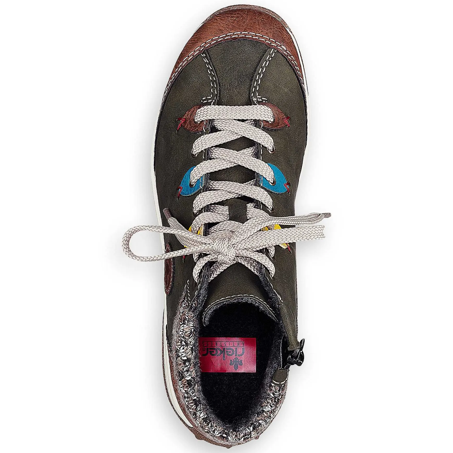 Rieker Women'S Lace-Up Shoes Moss Green