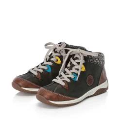 Rieker Women'S Lace-Up Shoes Moss Green