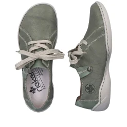 Rieker Women'S Lace-Up Shoes Green Gray