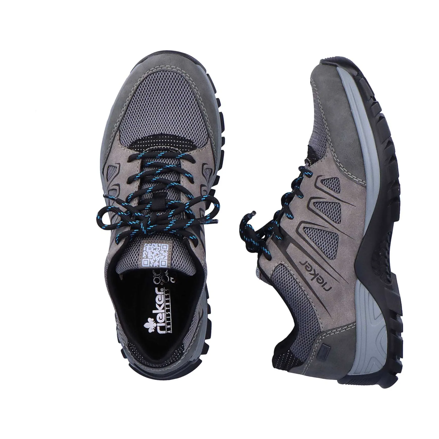 Rieker Women'S Lace-Up Shoes Steel Gray