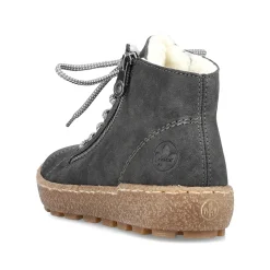 Rieker Women'S Lace-Up Shoes Asphalt Gray