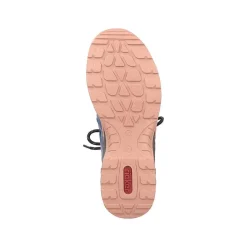 Rieker Women'S Lace-Up Shoes Navy Blue-Raspberry Red