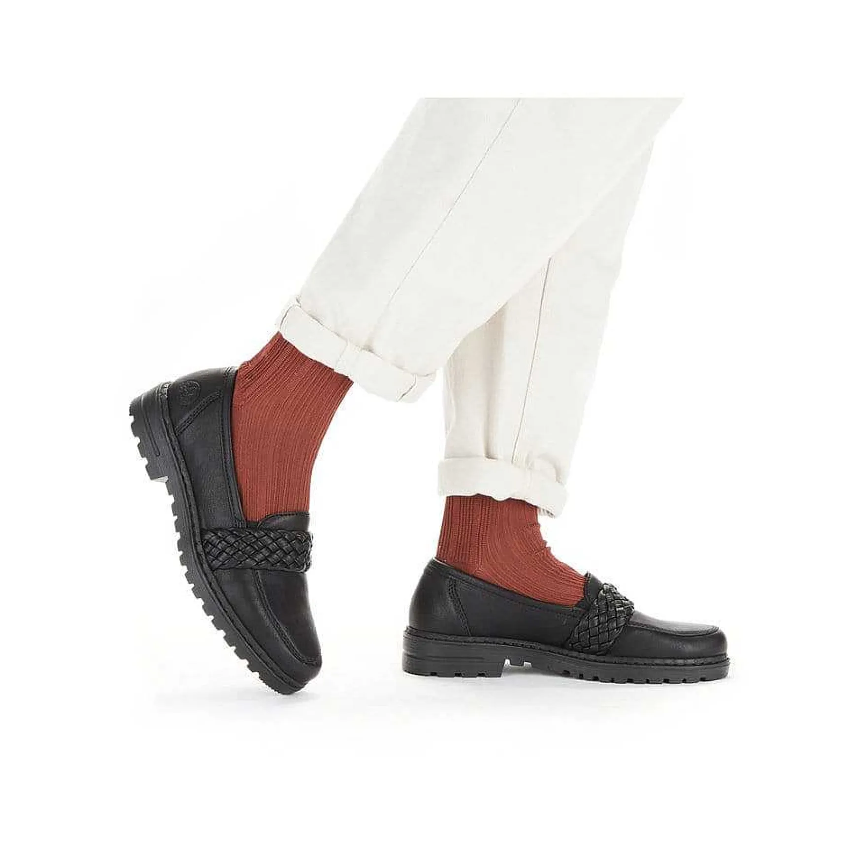 Rieker Women'S Loafers Graphite Black