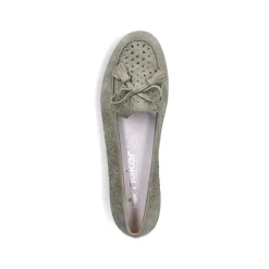 Rieker Women'S Loafers Green Grey