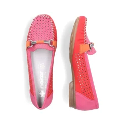 Rieker Women'S Loafers Raspberry Red