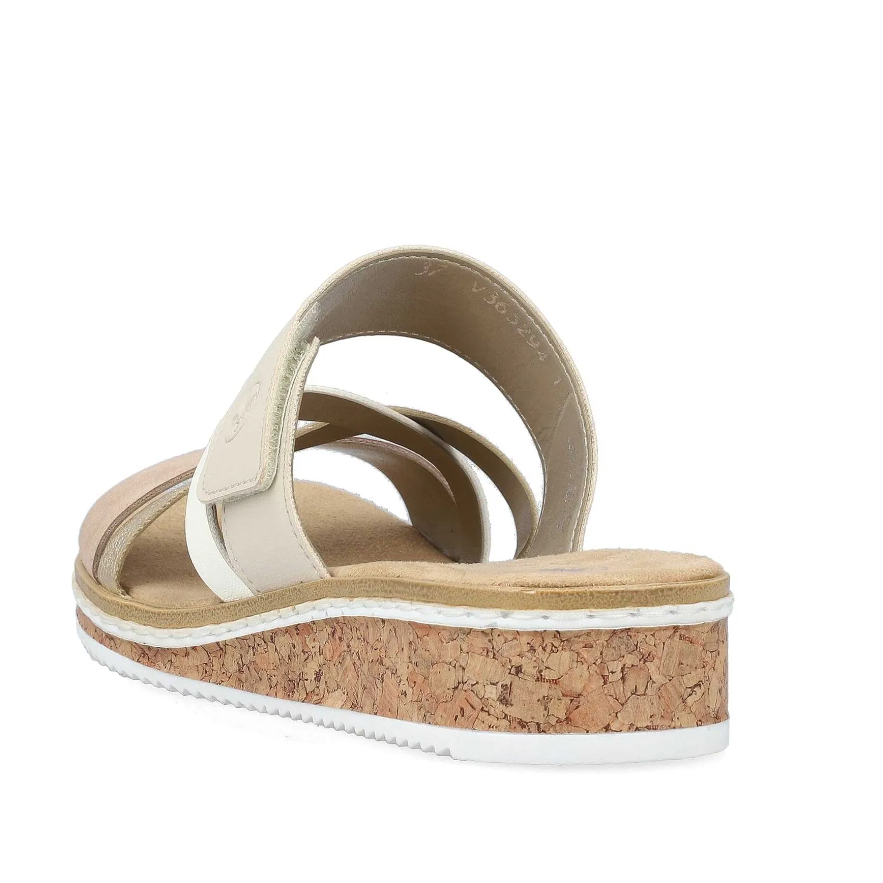 Rieker Women'S Mules Beige-Metallic-Rose