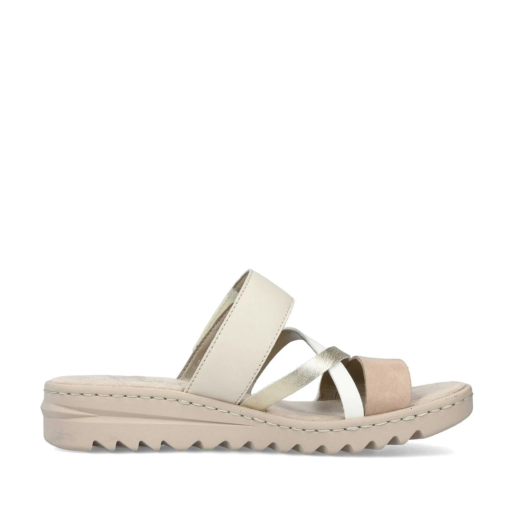 Rieker Women'S Mules Champagne Soft Pink