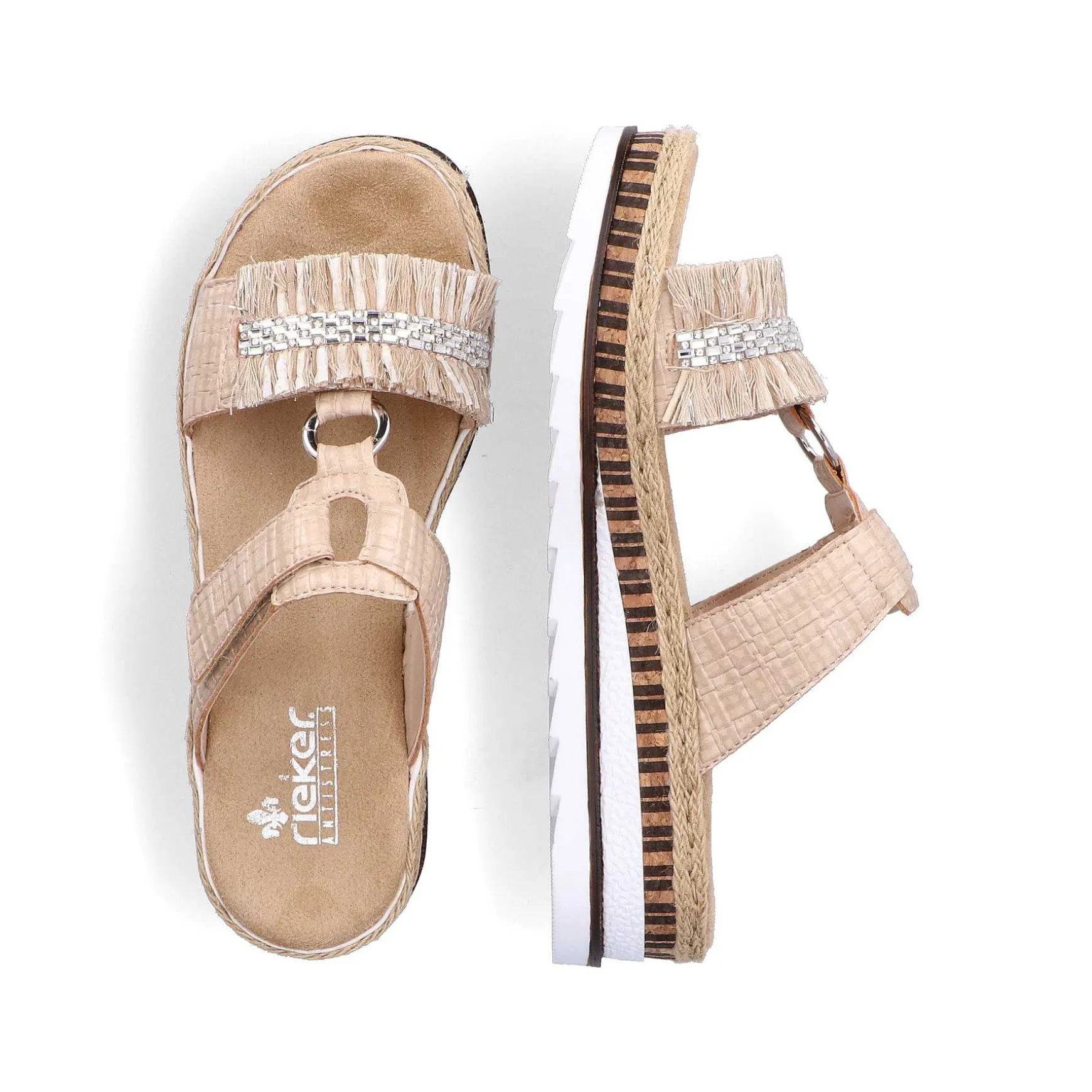 Rieker Women'S Mules Cream Beige