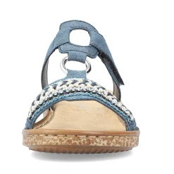 Rieker Women'S Mules Denim Blue