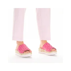 Rieker Women'S Mules Flamingo Pink