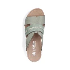 Rieker Women'S Mules Green Gray