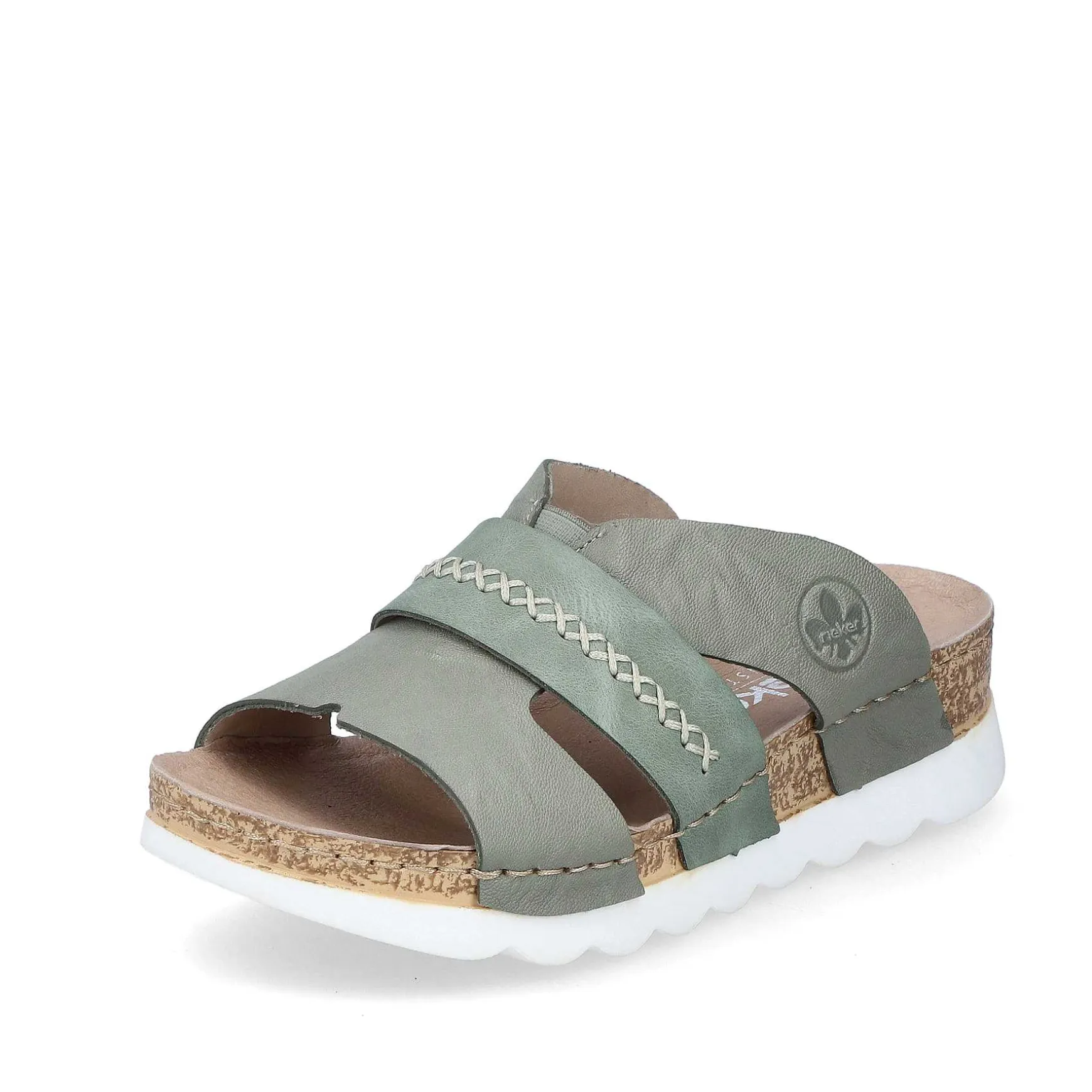 Rieker Women'S Mules Green Gray