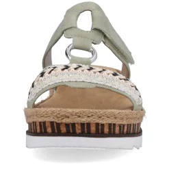 Rieker Women'S Mules Green Gray