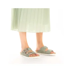 Rieker Women'S Mules Khaki Green