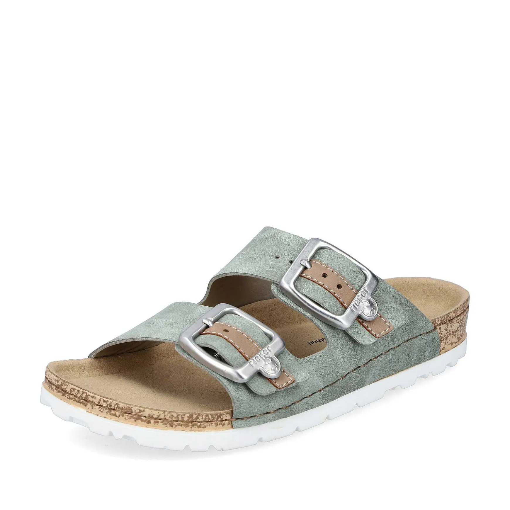 Rieker Women'S Mules Khaki Green