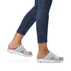 Rieker Women'S Mules Pastel Blue