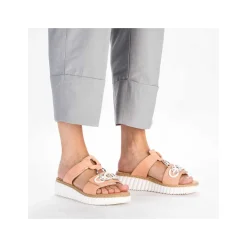 Rieker Women'S Mules Peach
