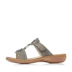 Rieker Women'S Mules Platinum Gray
