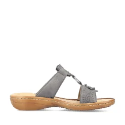 Rieker Women'S Mules Platinum Gray