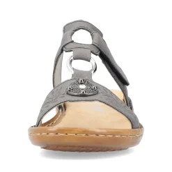 Rieker Women'S Mules Platinum Gray