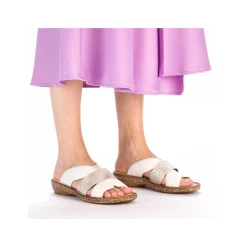 Rieker Women'S Mules Pure White