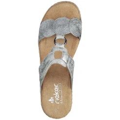 Rieker Women'S Mules Silver Gray