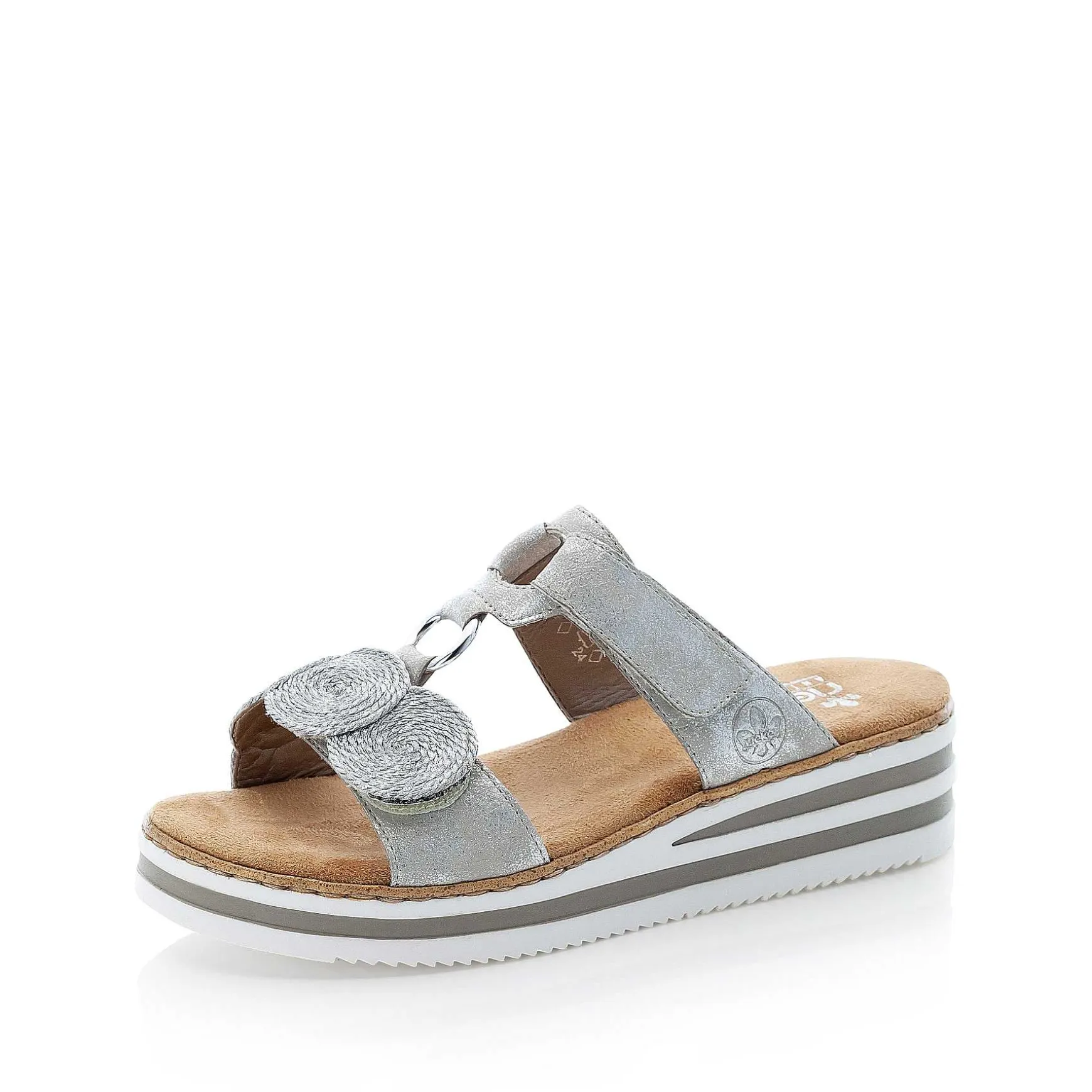 Rieker Women'S Mules Silver Gray