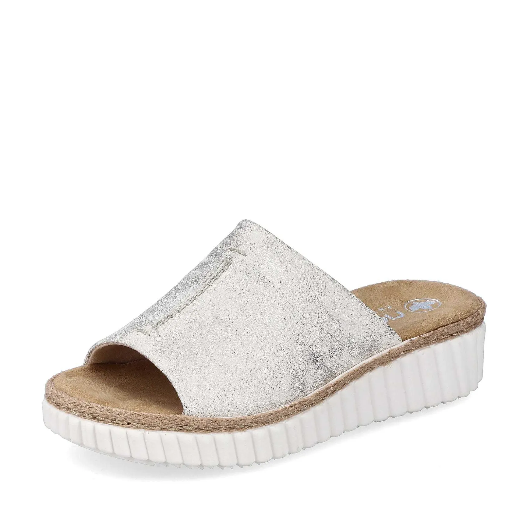 Rieker Women'S Mules Silver-Platinum-Metallic