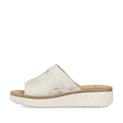 Rieker Women'S Mules Silver-Platinum-Metallic