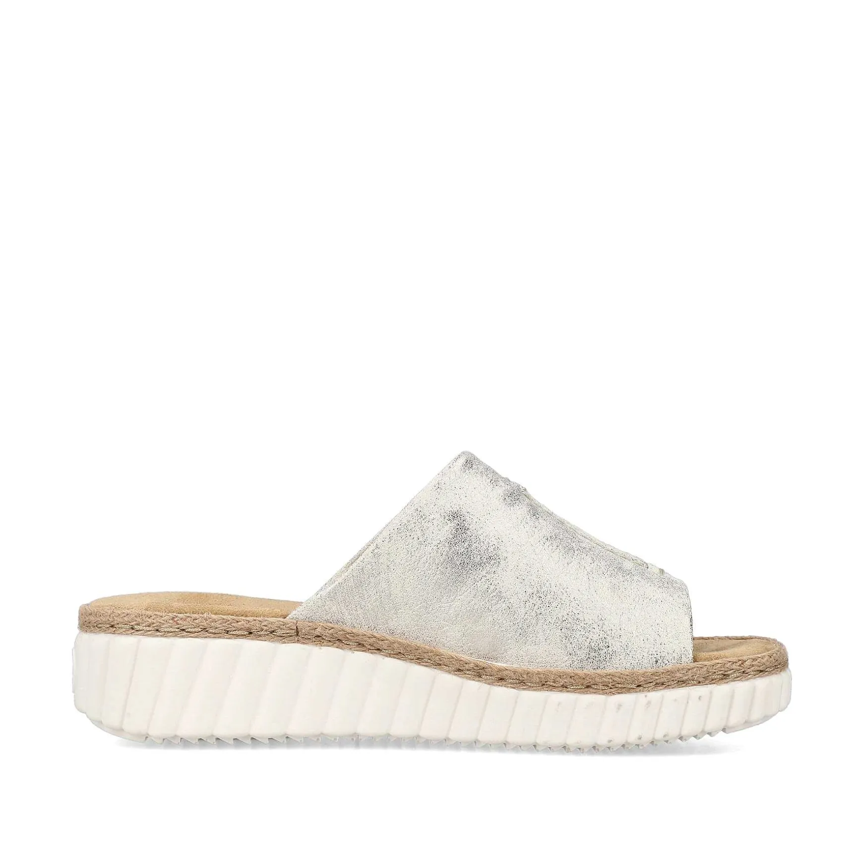 Rieker Women'S Mules Silver-Platinum-Metallic