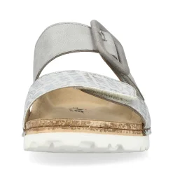 Rieker Women'S Mules Silver Gray