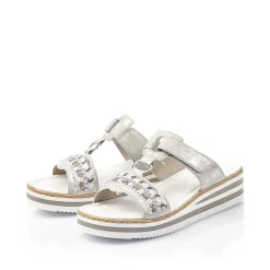 Rieker Women'S Mules Silver Gray