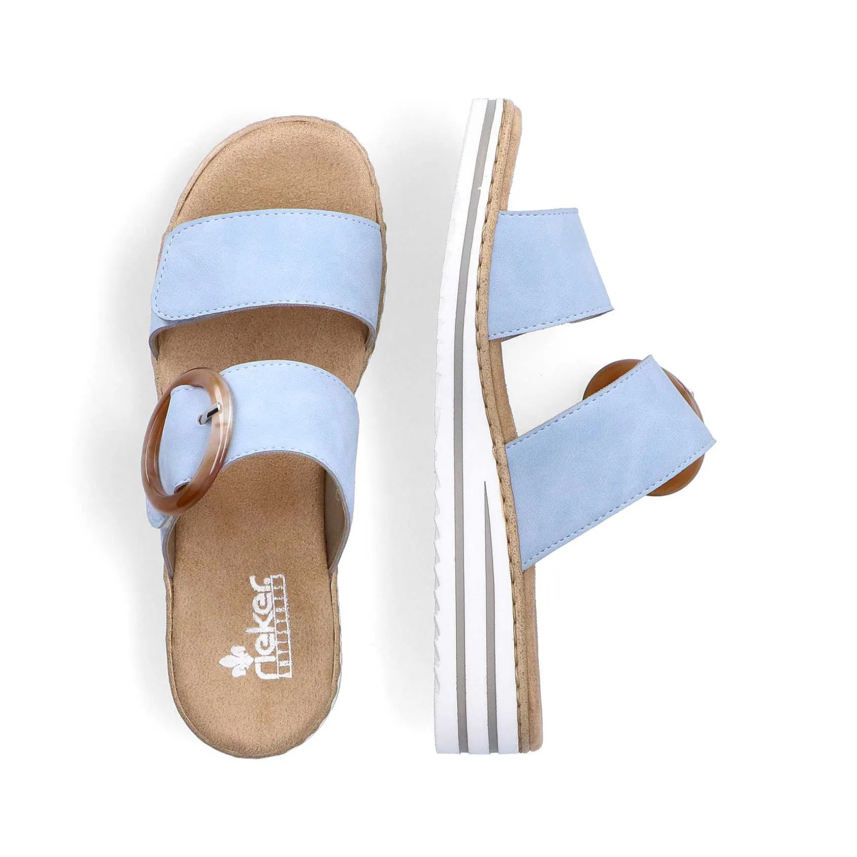 Rieker Women'S Mules Sky Blue